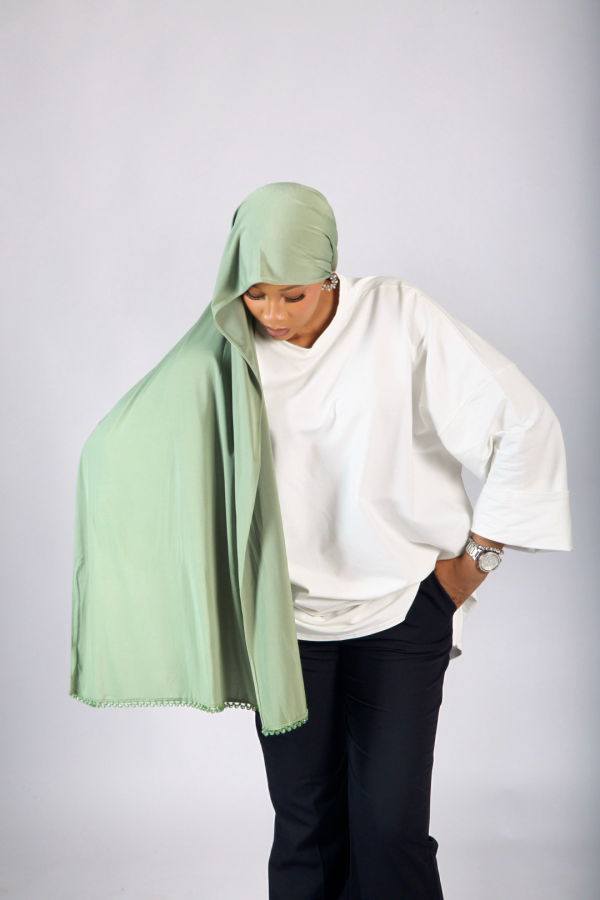 Le Hijab Jade Élégance – Image 3