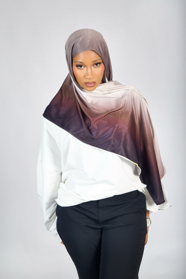 Le Hijab Mocha Dégradé – Image 3