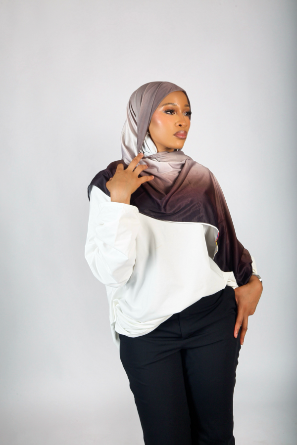 Le Hijab Mocha Dégradé – Image 6
